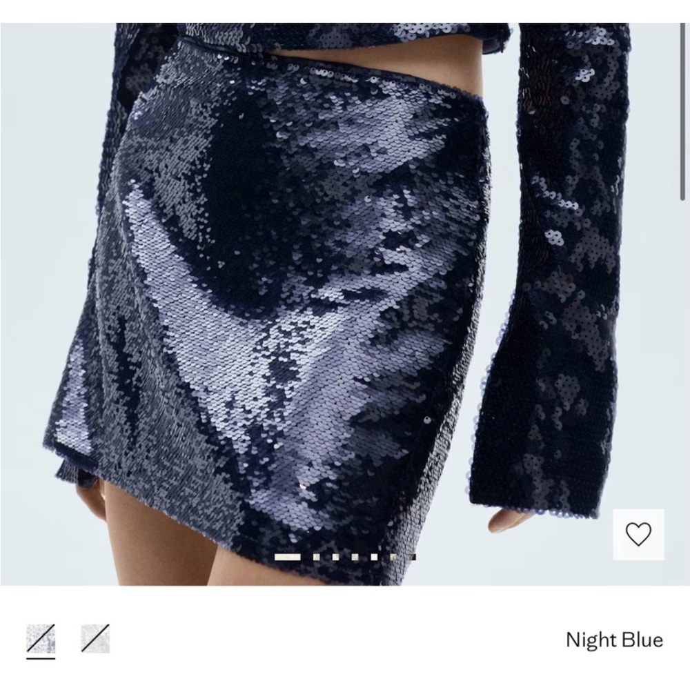 Mango Midnight Sequin Mini Skirt